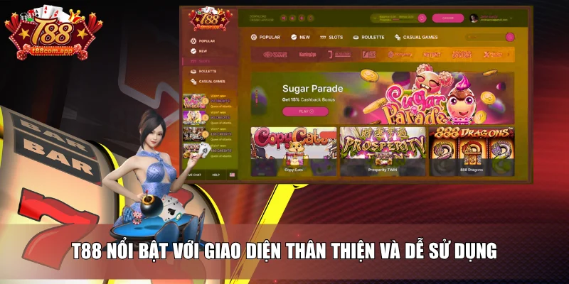 Trang chủ 4 T88 nổi bật với giao diện thân thiện và dễ sử dụng